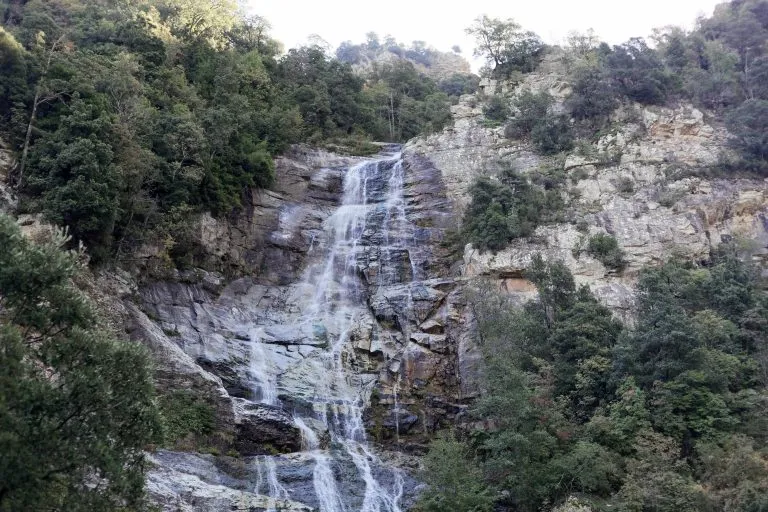 La cascade du Voile de la Mariee en Corse, France.